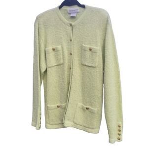 Vintage Tanner Womens‎ Knit Cardigan Size XL 80s Woolite Emo Twee Lady Preppy